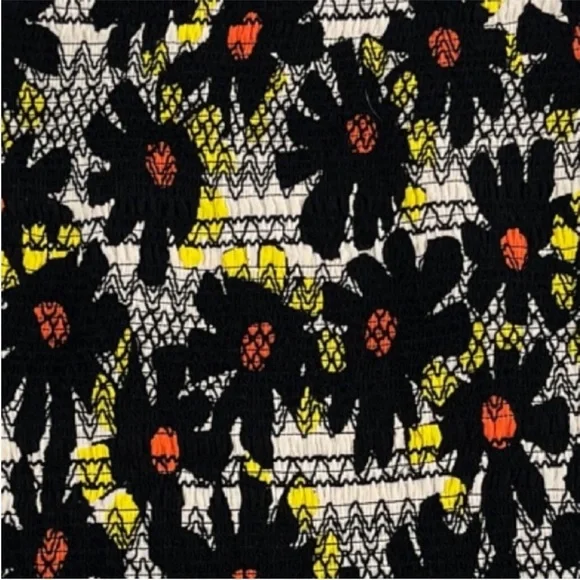 Anthropologie PLENTY BY TRACY REESE Dress In Smocked Black Floral XS - Picture 7 of 7